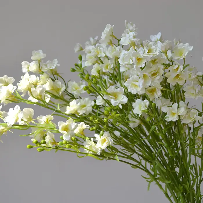 5 pièces violettes de luxe fleurs artificielles sensation hydratante Delphiniums Latex décor arrangements floraux fête