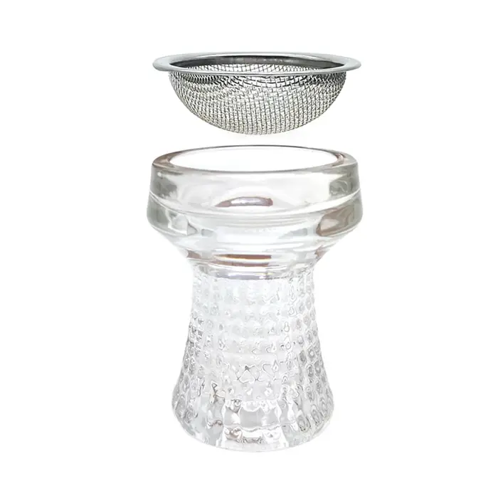 Bols à ovale guilé en verre transparent