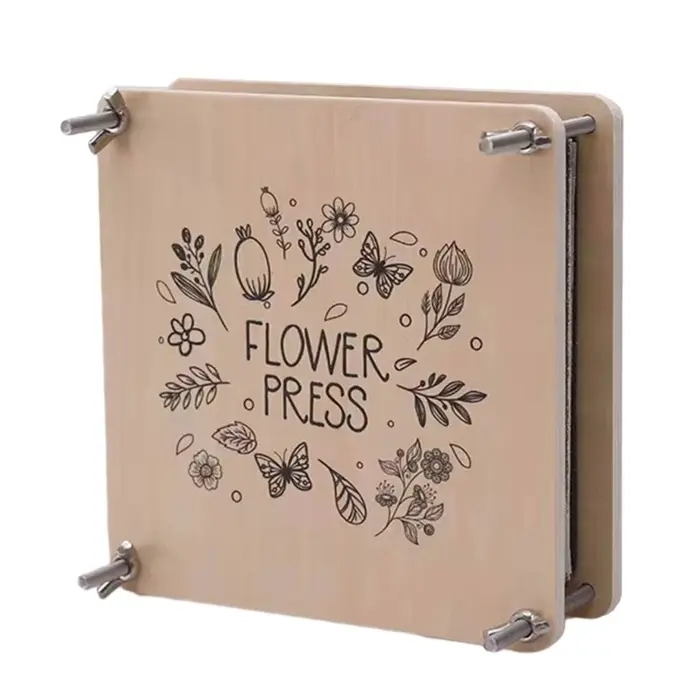 Kits presse à fleurs en bois pour adultes enfants, Kits conservation fleurs plantes en bois pour adultes, à à