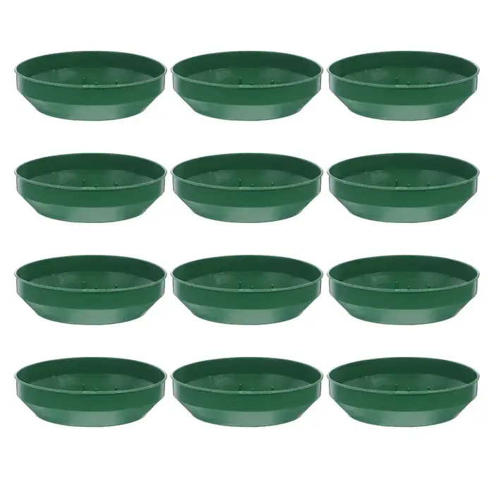 Lot de 12 plateaux ronds en plastique pour centre de table floral