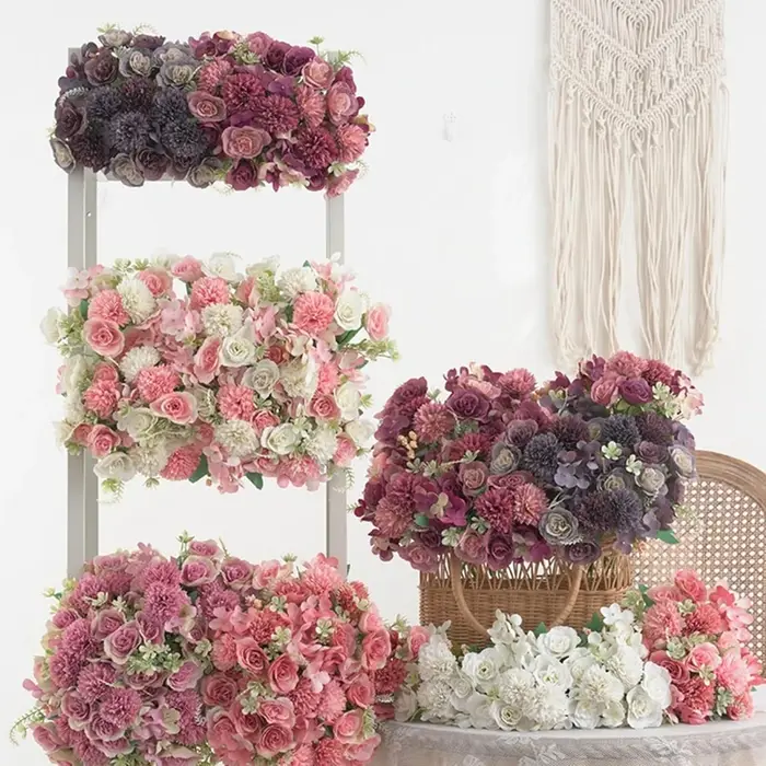 Fleurs artificielles 30CM Soie Roses Couronne De Mariage Brial Bouquet Vase HomeRoom Décor Festival Guirlande Scrapbooking FakeHydrangea
