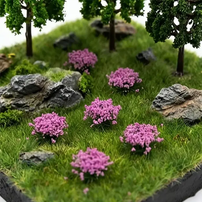 6 mini-clusters de fleurs pour micro-paysages