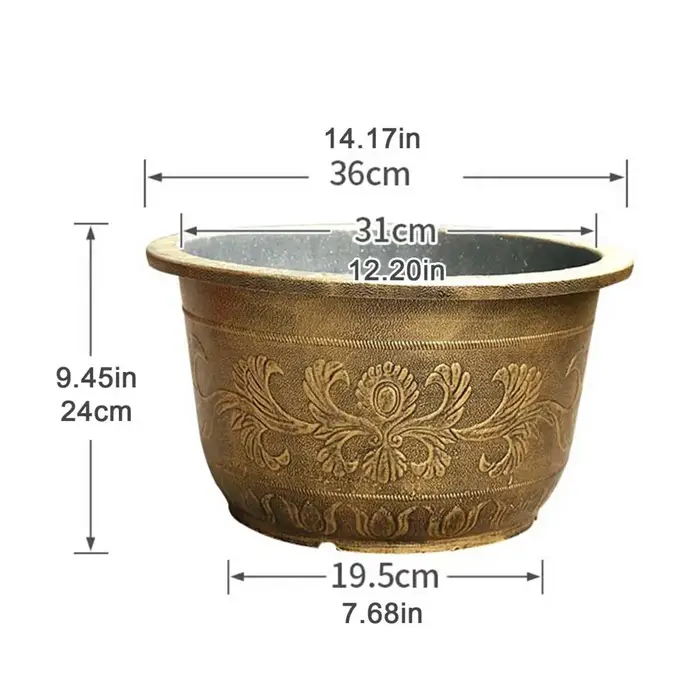 Grand Pot de fleur épais avec trou de Drainage