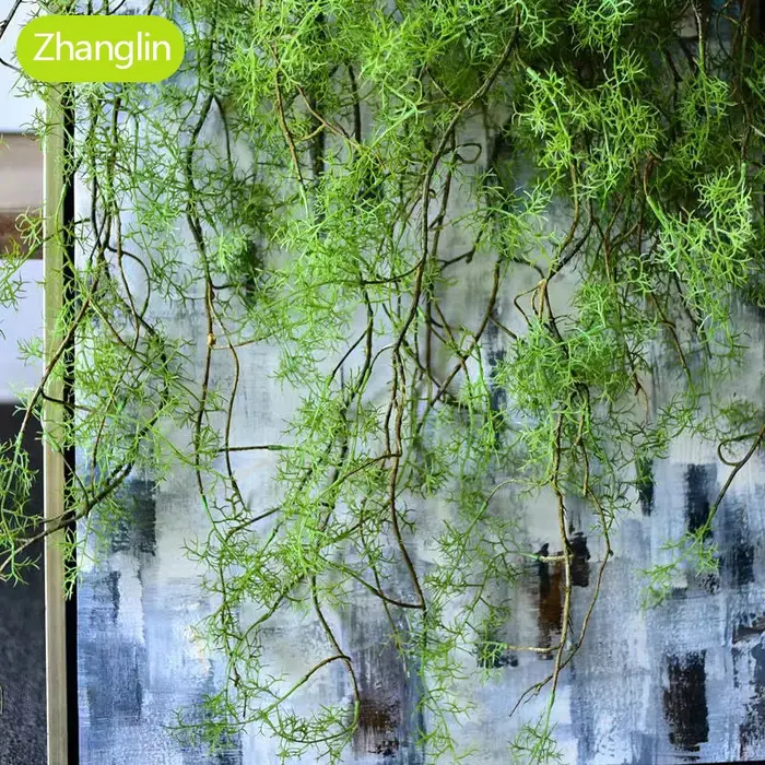 140 cm plante artificielle os noir mangue vigne 1 pièce 5 branches maison tenture murale lierre vert fausse fleur
