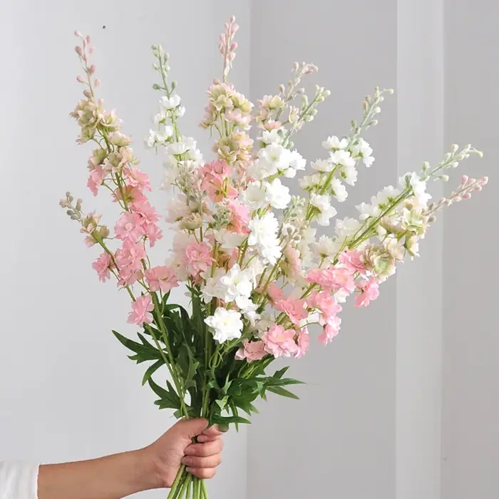 Fleurs artificielles Delphinium de 32 pouces de long