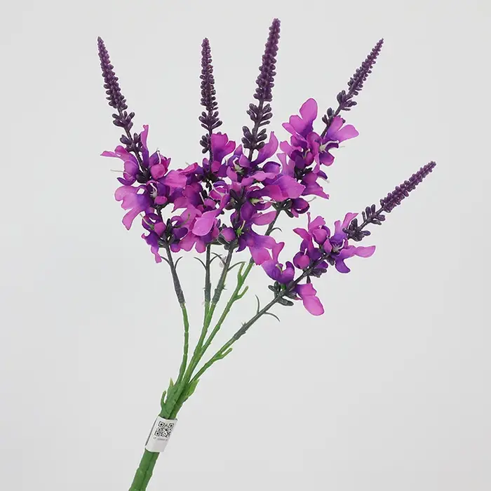 Fleurs de lavande artificielles réalistes, bouquet de fleurs artificielles en soie au toucher réel, 
