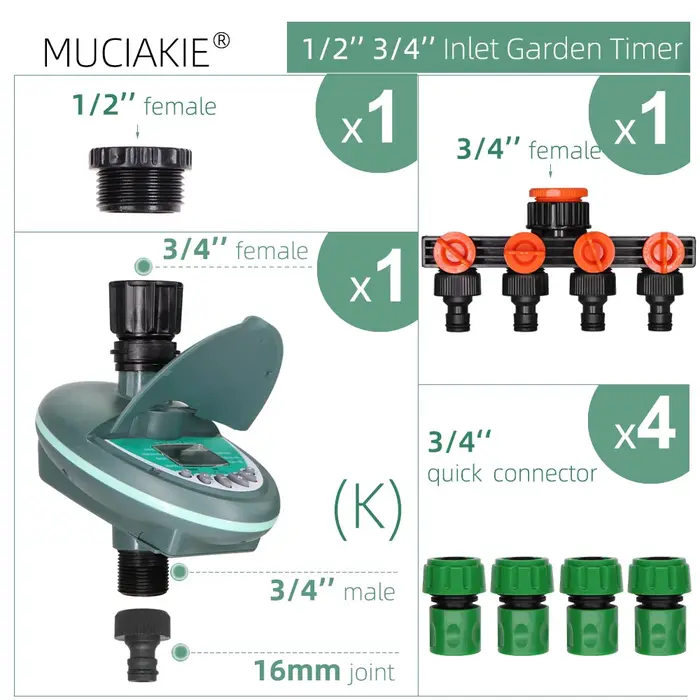 MUCIAKIE – minuterie d'arrosage Programmable pour jardin