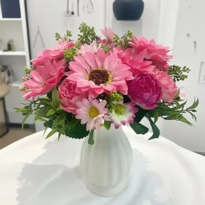 Bouquet de chrysanthème de tournesol artificiel de printemps
