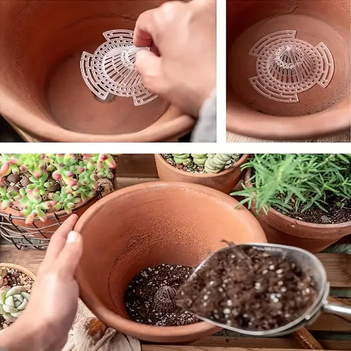 15 pièces de joints respirants en grille anti-pourriture pour racines de plantes ﻿ Joint d'étanchéité pour pot de fleurs