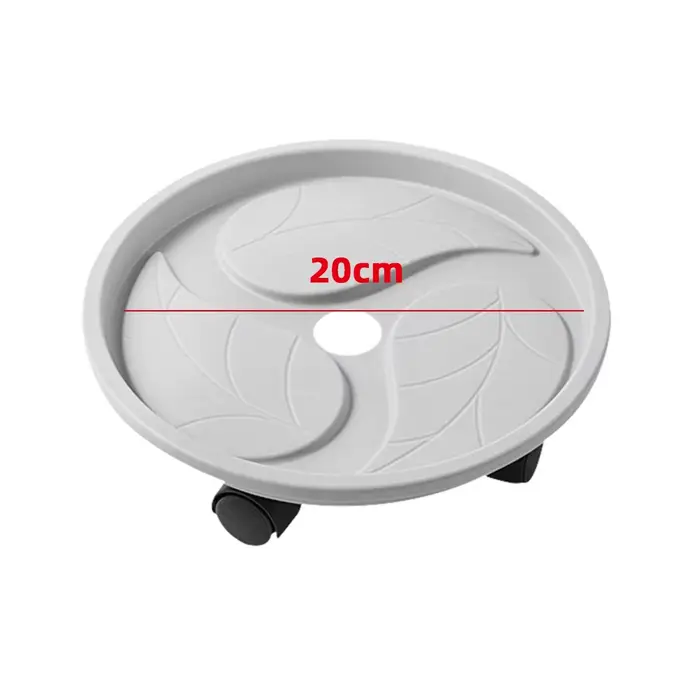 Pot de plantes universel rotatif à 360 °, style roue, support de pot de fleur carré rond en plastiqu