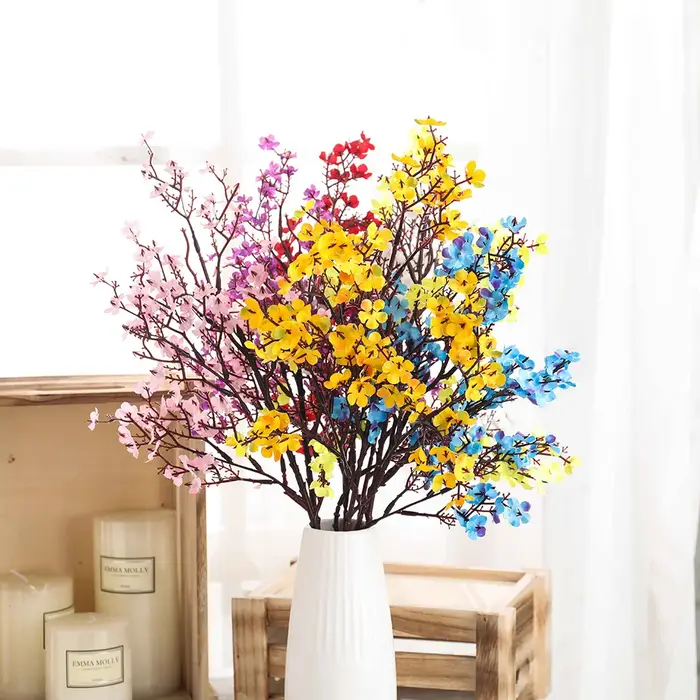50CM souffle de bébé fleur artificielle soie gypsophile longues Branches décor à la maison plantes faux fête de mariage bricolage décoration ornements