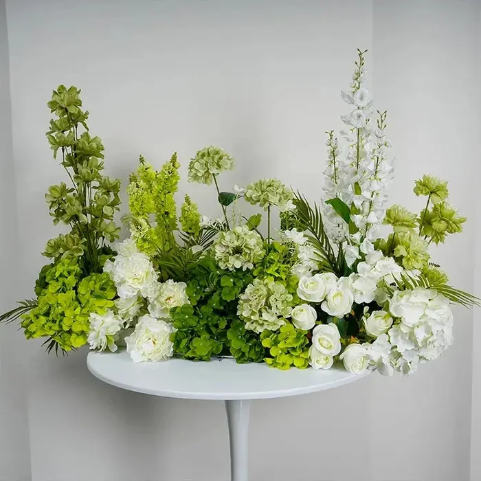 Arrangement Floral de sol d'hortensia vert
