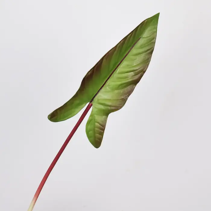 Feuille d'alocasie artificielle de 31 pouces, fausse plante verte pour décoration de mariage à domic