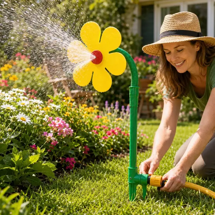 Arroseur de jardin en forme de tournesol dansant