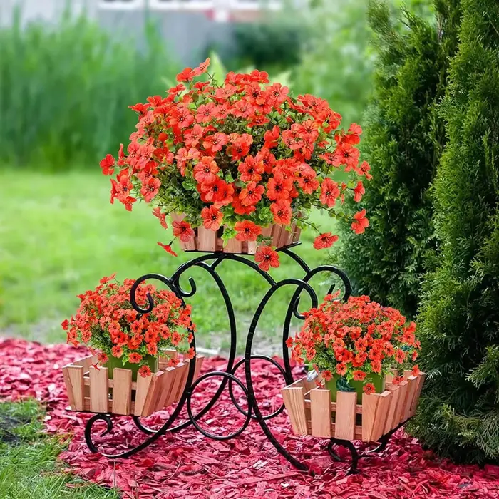 Fleurs artificielles résistantes aux UV pour l'extérieur