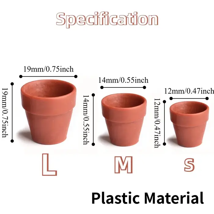 Mini pots en plastique faits à la main