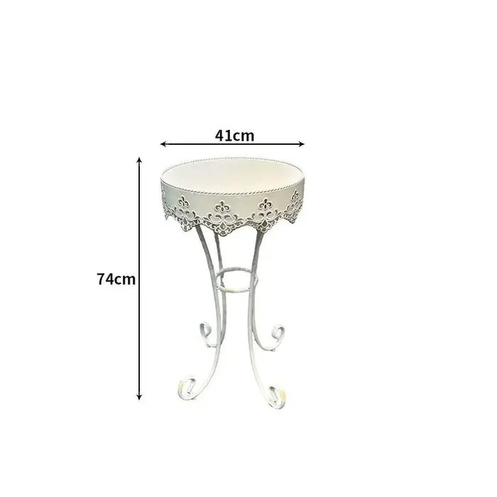 Support de rangement vintage en fer forgé pour pots de fleurs, décoration extérieure pour jardin, ba