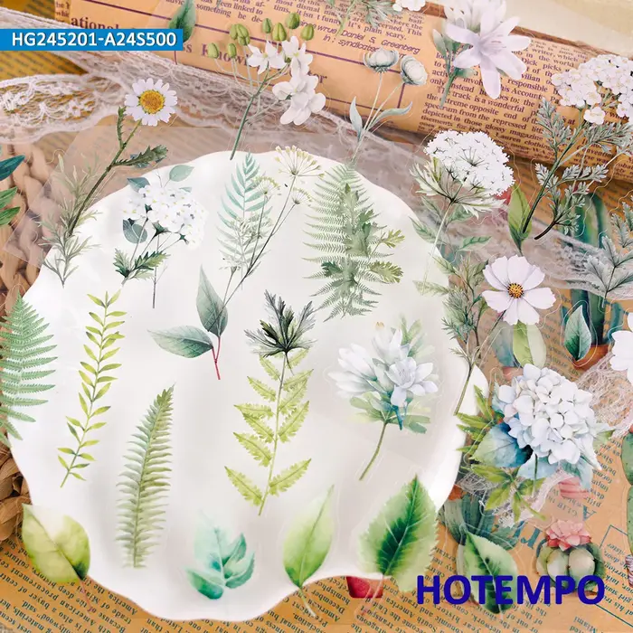 Pack d’autocollants de fleurs de plantes