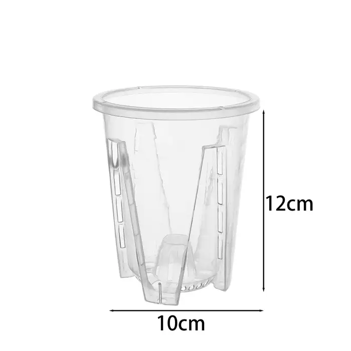 Pots à orchidées transparents en plastique avec trous de drainage pour la plantation d'orchidées papillon