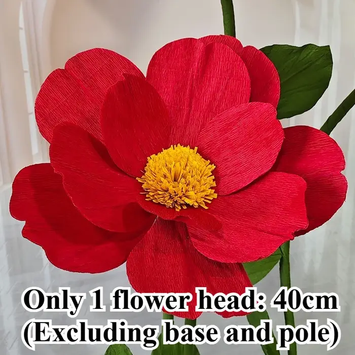 Fleurs artificielles camélia rouge 190cm, accessoires de décoration de Mariage, fleur pour décoratio