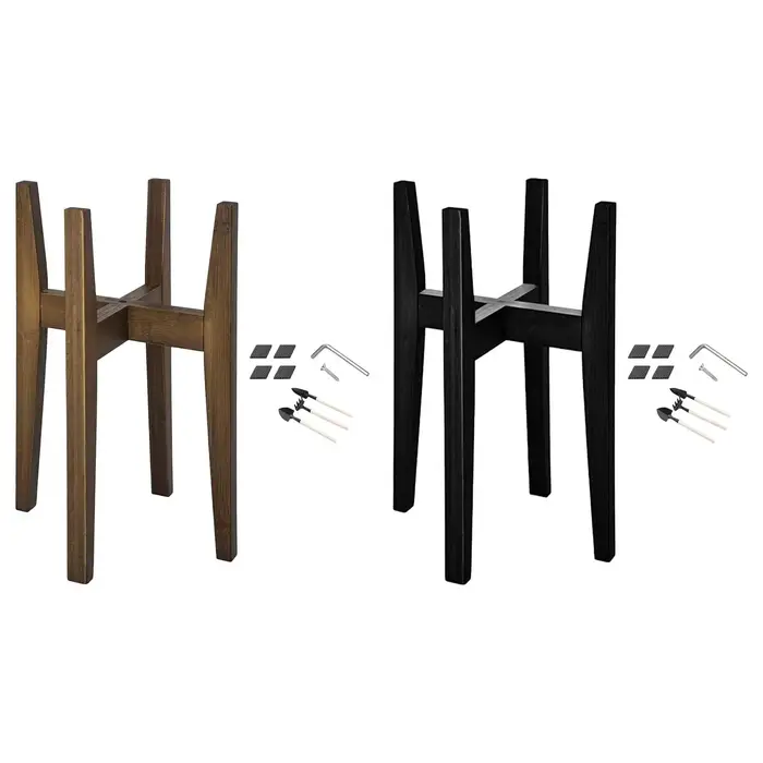 Support de Plante Réglable en Bois Massif pour Balcon, Intérieur, Extérieur, Jardinage, Cadeaux, Pots de Différentes Tailles, Salon