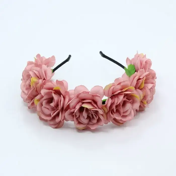 Guirxiété florale pour enfants, couronnes romantiques, cerceau de tête de mariée, patients bohèmes, 