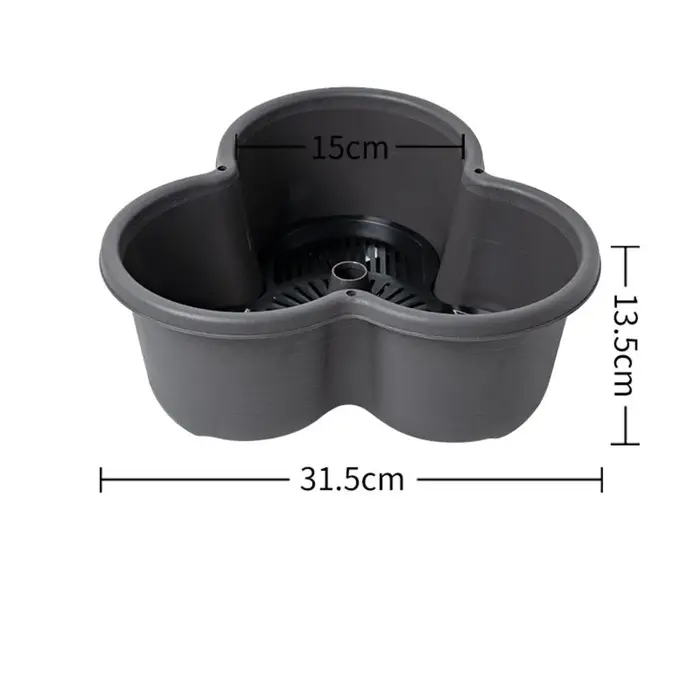 Nouveau pot de fleurs vertical empilable, pot de fleurs en plastique multi-niveaux avec roulettes mo
