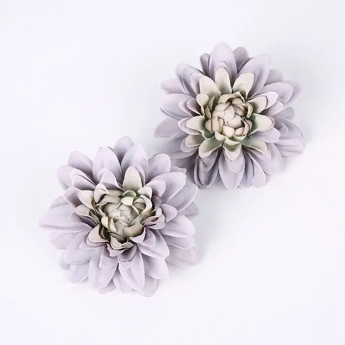 Têtes de fleurs artificielles Dahlia en soie, 3/5 pièces, pour décoration de salle de maison, fausse
