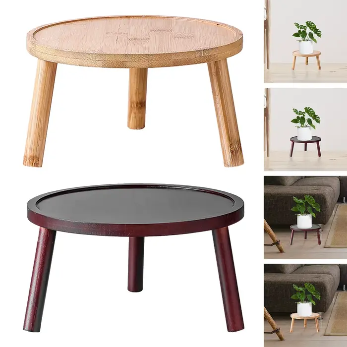 Support de présentation pour pot de fleurs en bambou