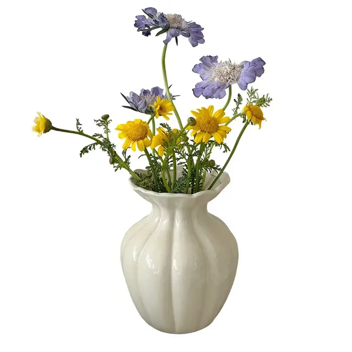 Vase en céramique de style crème de luxe
