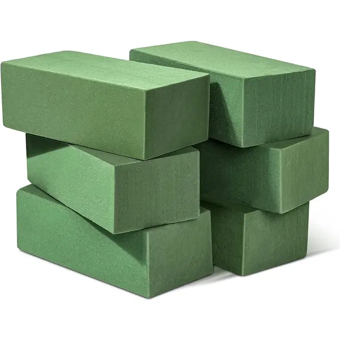 Mousse de fleurs carrée verte pour arrangements floraux, blocs de mousse, porte-fleurs, artisanat de