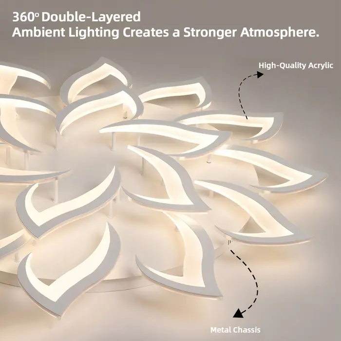 Plafonnier LED intelligent en forme de fleur