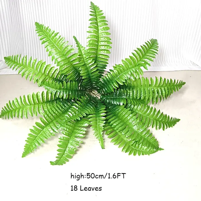 Plantes artificielles de fougère Boston, bouquets de plantes vertes résistantes aux UV, pour décorat
