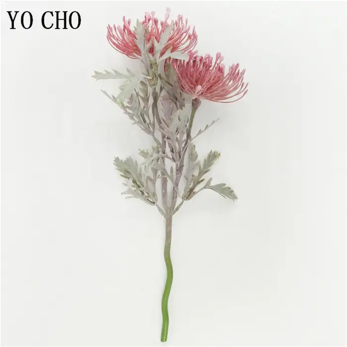 2 fourchettes marguerite fleurs artificielles branche courte griffe de crabe Pincushion vraie touche fleur guirlande de mariage Vase décoration fausse plante