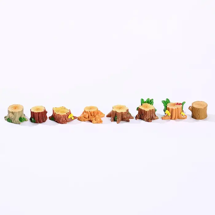 Mini souche d'arbre en résine