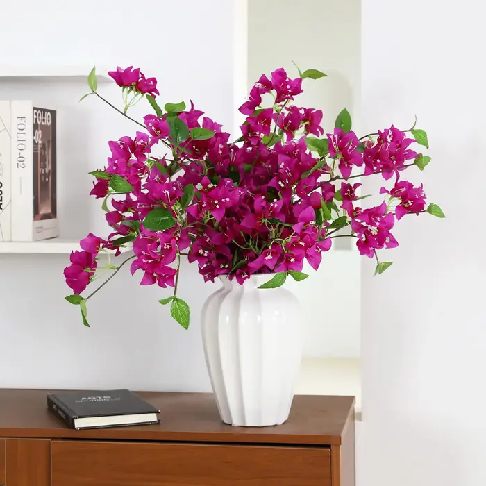 Fleur artificielle Bougainvillea vignes Branches fausses plantes longue tige