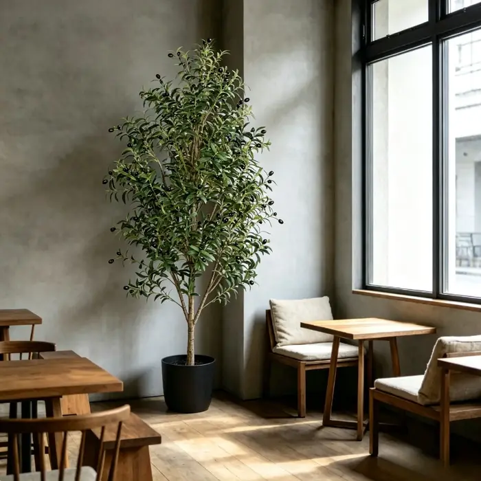 Arbre d'olivier artificiel non dangereux de 110/150/180 cm avec pot