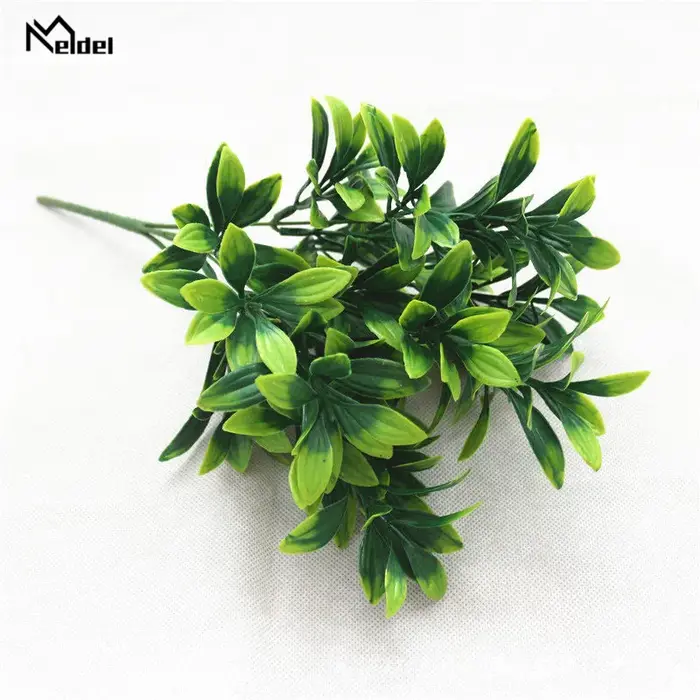 Meldel plantes artificielles en plastique 7 fourchettes imitation