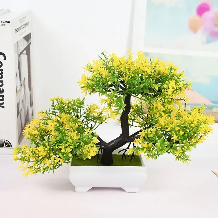 Plantes artificielles, bonsaï, petit arbre en pot, fausses fleurs, décorations en pot pour la maison
