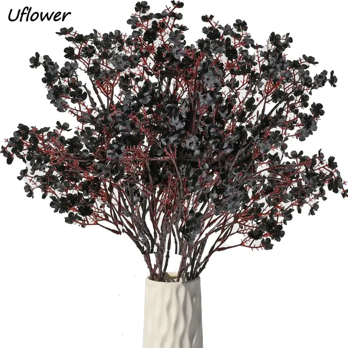 Fleurs artificielles noires