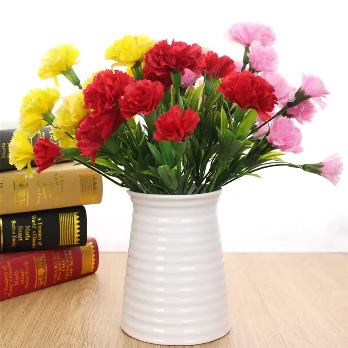1 Bouquet de œillets, œillets en soie pour toujours
