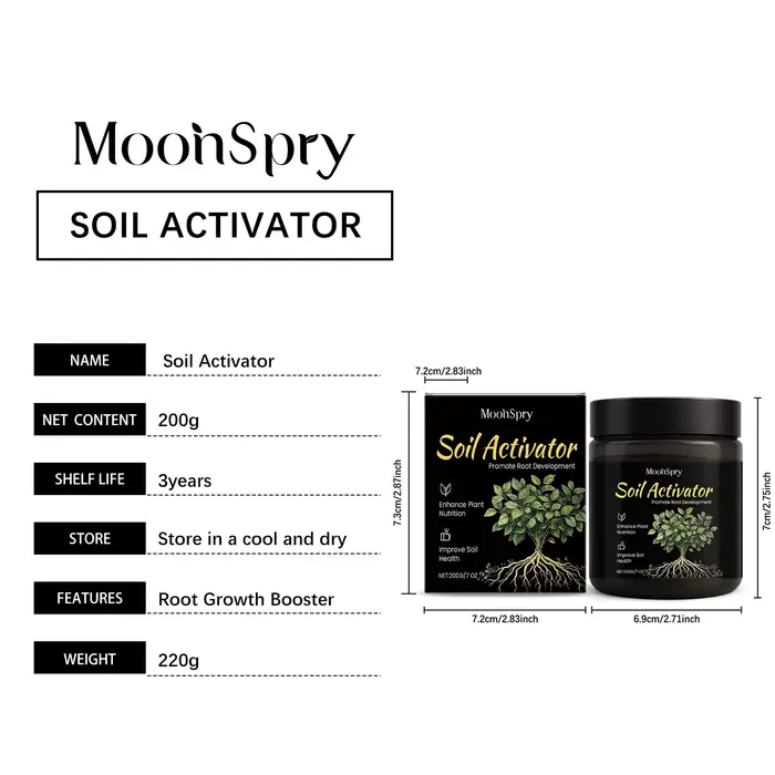 Activateur de Sol Puissant Engrais pour Jardin et Plantes Améliore la Consistance du Sol Complément Nutritionnel