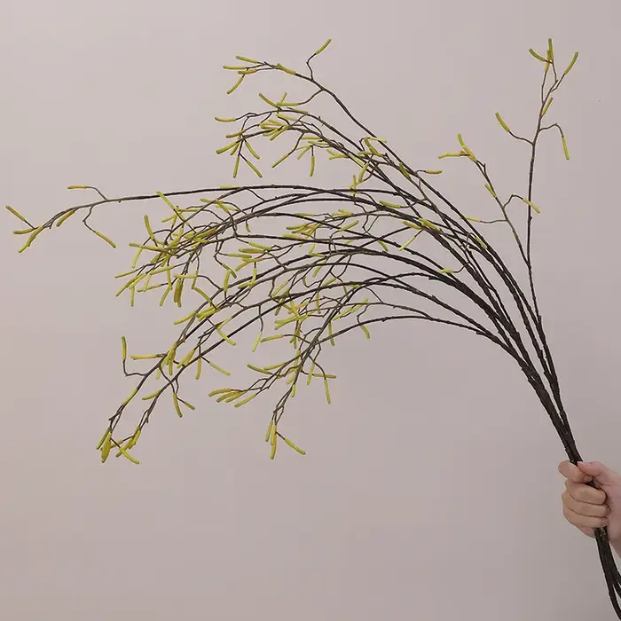 Aloès vert 123cm artificiel en plastique longue branche haricot fruits plante verte décoration de jardin florale Simulation plantes de saule de neige