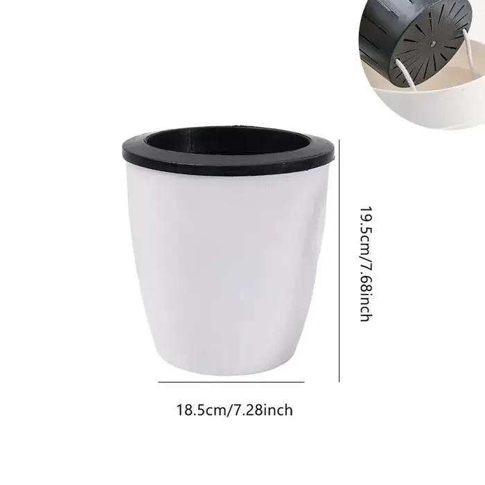 Pots de plantes d'intérieur auto-arrosants avec corde en coton