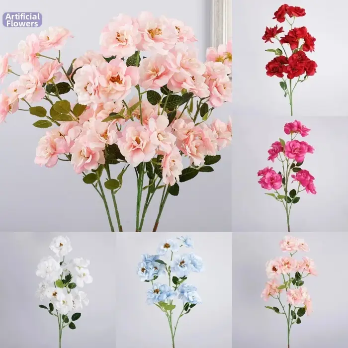 Rose artificielle réaliste au toucher naturel