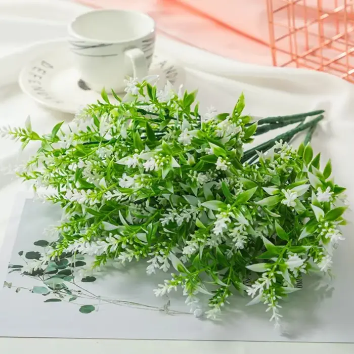 Fleurs artificielles en plastique lavande faux plantes herbe mariage maison jardin décoration bricolage photographie