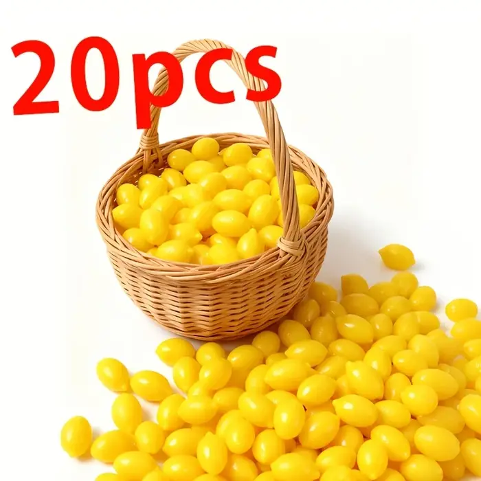 20 mini-citrons artificiels, fruits d'imitation, citrons décoratifs pour améliorer les espaces de vi