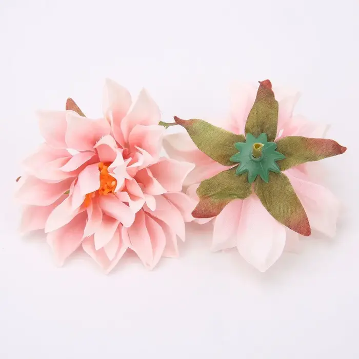 Têtes de fleurs Dahlia artificielles, 10 pièces, pour décoration de maison, fausses fleurs, couronne