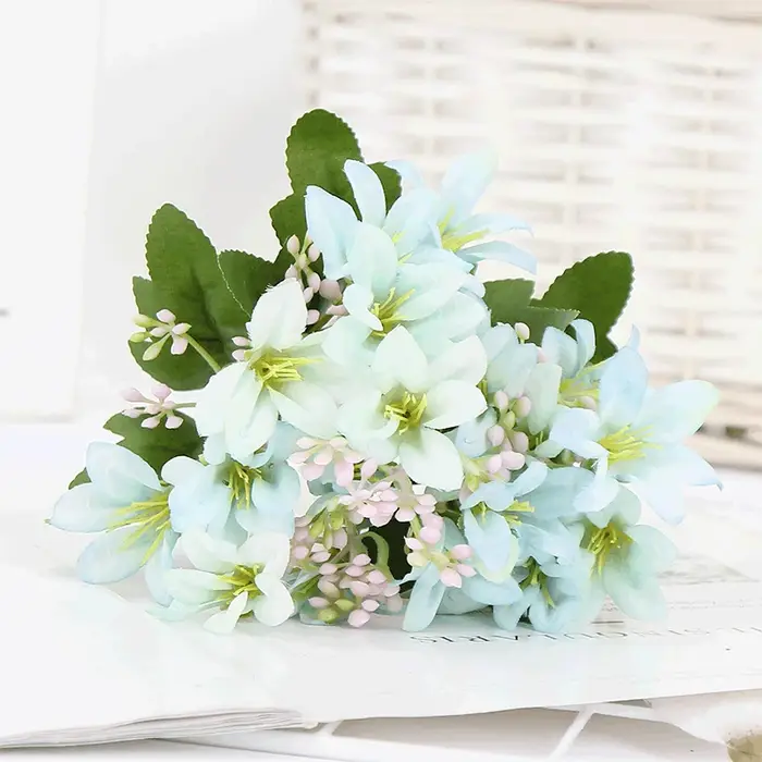 18 fleurs de lys artificiels en soie