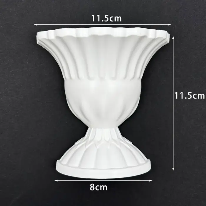 Nouveau vase mural demi-cercle blanc peint à la main